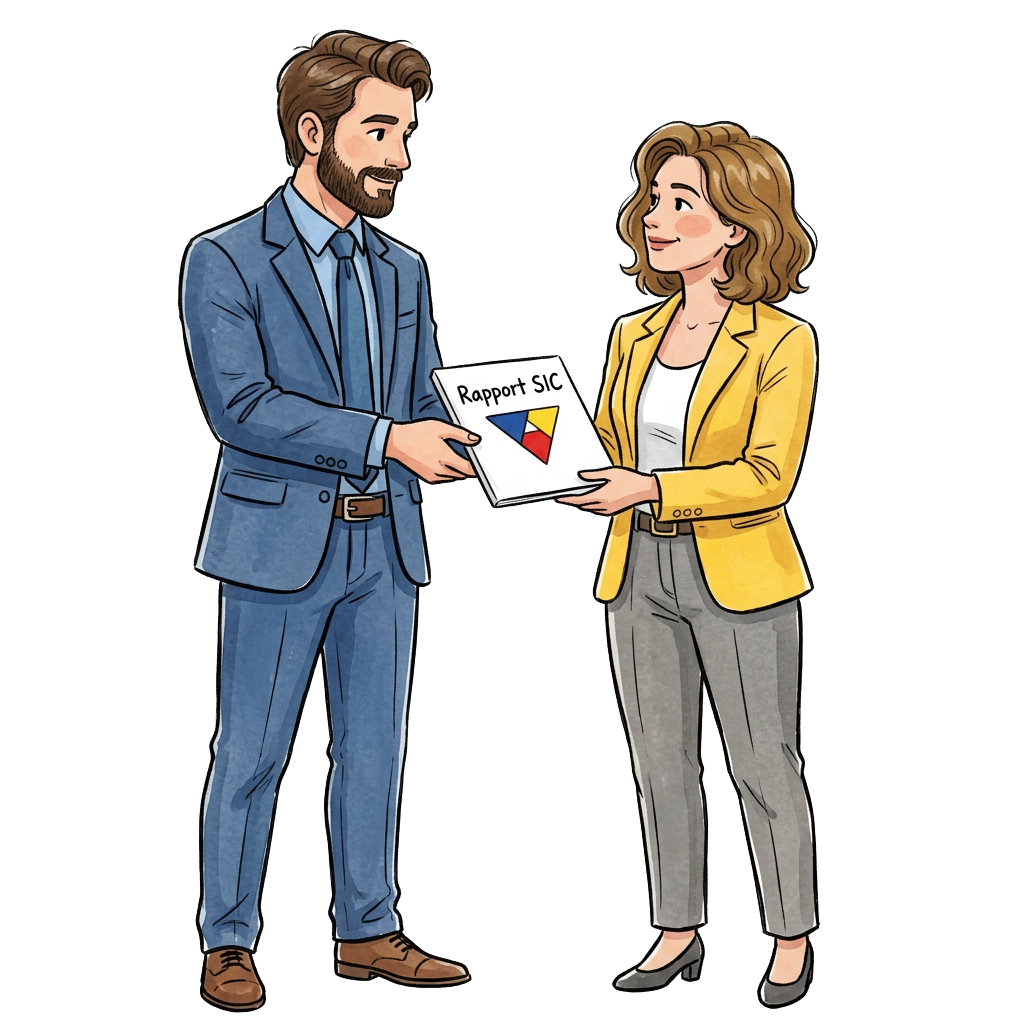 Une restitution entre un coach et son client